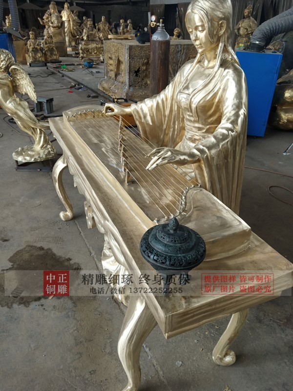 古箏美女銅像.jpg 古箏美女銅像.jpg